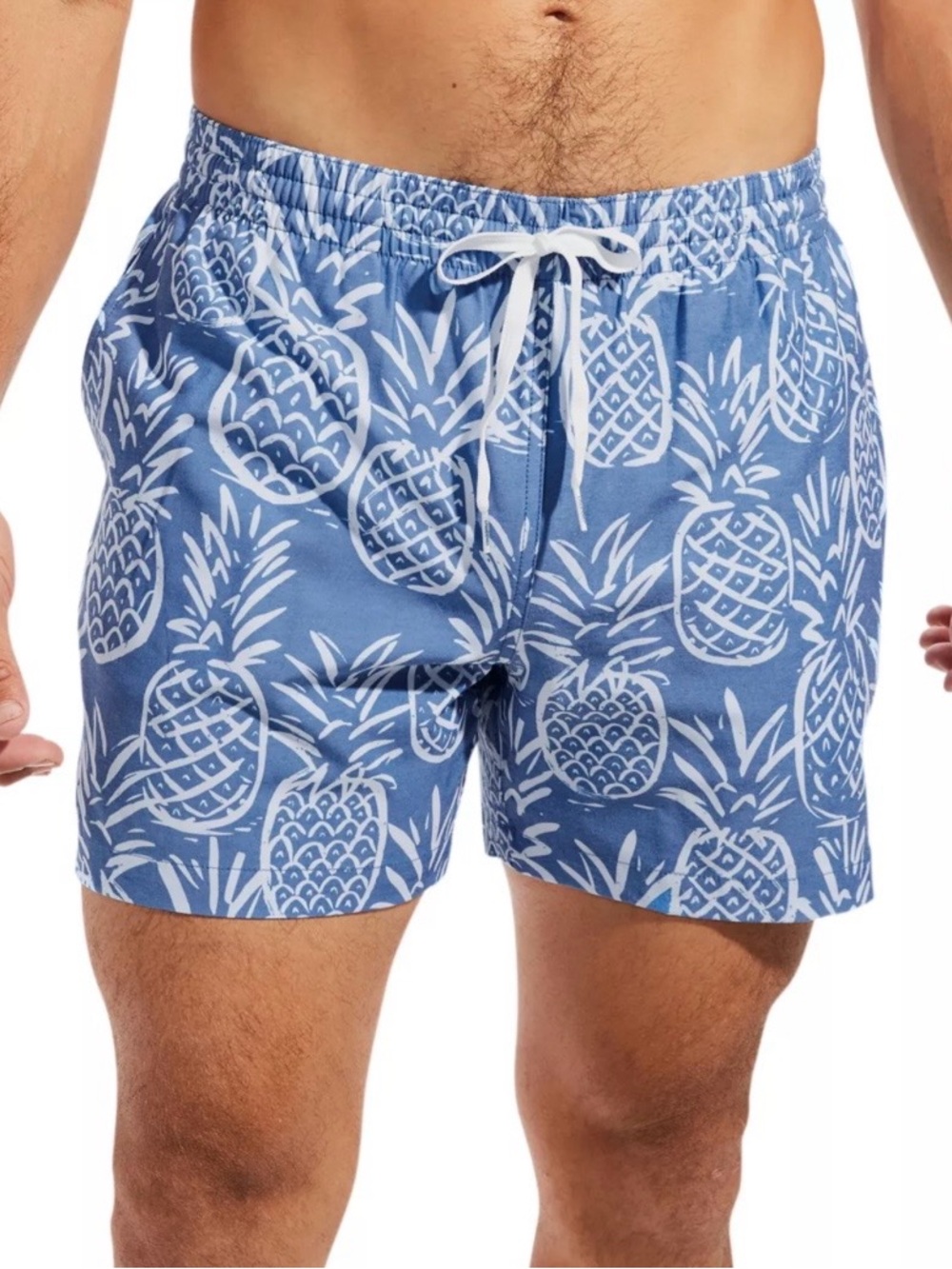 Chubbies NWT The Thigh-Napples 7" Swim Trunks Blue Pineapple XXL 2-in-1 Liner